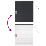 Venetian Blinds Height Adjustable Black 130 x 120 cm Aluminium 42006126