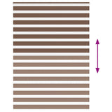 Zebra Blind Brown 165x230 cm Fabric Width 160.9 cm Polyester 4014404