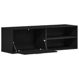 TV Cabinet Black Oak 120x34x37 cm Engineered Wood 862474
