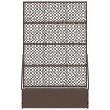 Garden Trellis Planter Brown 105 x 30 x 170 cm Metal 366620