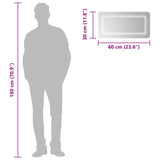 LED Bathroom Mirror Transparent 60 x 30 cm Tempered Glass 42045831