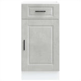 Kitchen Base Cabinet "Porto" Concrete Grey Engineered Wood 853951