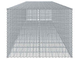 Gabion Basket with Cover 750x100x100 cm Galvanised Iron 3295203