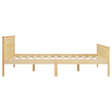 Bed Frame without Mattress Solid Wood Pine 140x200 cm 322177