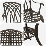 Garden Dining Set 5 pcs Bronze Aluminium 3334716