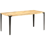 ZNTS Dining Table 160x80x76 cm Solid Mango Wood 286364