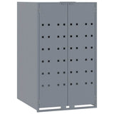 Wheelie Bin Storage for Single Bin Grey 69x79x117 cm Steel 4008428