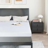 Mattress Topper White 140 x 200 x 10 cm Jaquard Fabric 4106249