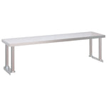 Kitchen Work Table with Overshelf 120x60x115 cm Stainless Steel 3155991