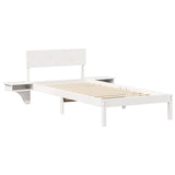 Bed Frame with Headboard White 80 x 200 cm Solid Pine Wood 873467