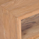 TV Cabinet Natural Wood Colour Solid Teak Wood Medium 282848