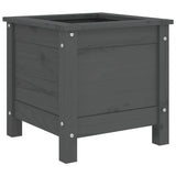 Garden Planter Grey 40x40x39 cm Solid Wood Pine 825249