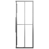 Shower Cabin Half Frosted ESG 80x80x180 cm Black 151853