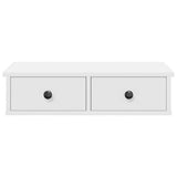 Wall Shelf with Drawers White 60x28x15 cm Engineered Wood 859941