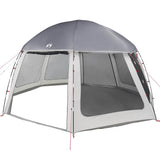 ZNTS Pool Tent with Removable Fly & Mesh Walls Grey 510x510 cm 4100636