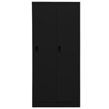 335968 Wardrobe Black 80x50x180 cm Steel