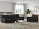 Sofa Set 2 pcs Black Fabric 3433164