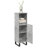 Bathroom Cabinet Concrete Grey 30x30x100 cm Engineered Wood 857210