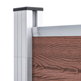 Garden Fence WPC 1564x186 cm Brown 3053214