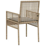 Garden Chair 2 pcs Beige 55 x 53 x 85 cm Poly Rattan 42003448