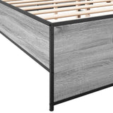 Bed Frame without Mattress Grey Sonoma 135x190 cm Double 3279905
