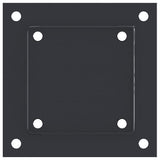 Post Bases Square 12 pcs Anthracite 121x121 mm Powder-coated Steel 42000033