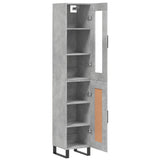 Highboard Concrete Grey 34.5x34x180 cm Engineered Wood 3199517