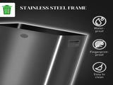 40L Dual Compartment Stainless Steel Bin, with Deodoriser Holders - Black T3398P344193