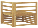Outdoor Corner Sofa Solid Acacia Wood White 63 x 63 x 73 cm 901503