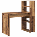 Desk with Shelf Old Wood 113 x 54 x 120 cm Engineered Wood 869280