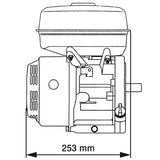 6.5HP 4.8kW Black Petrol Engine 141246