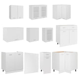 11 Piece Kitchen Cabinet Set Lyon White Engineered Wood 3067664