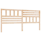 Bed Headboard Natural Wood Solid Pine Wood 206x4x100 cm Durable 814164