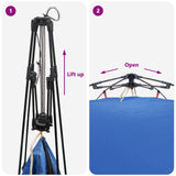 Instant Tent 4-Person Quick-Release Azure Blue 185T Polyester 42008402