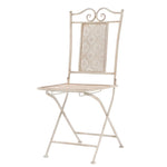 3 Piece Bistro Set Steel White 43149