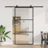 Sliding Door with Hardware Set 102x205 cm ESG Glass&Aluminium 3332808