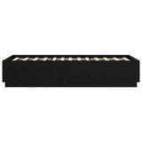 Bed Frame Black Oak 80 x 200 cm Engineered Wood 3429659