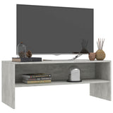 TV Cabinet Concrete Grey 100x40x40 cm Engineered Wood 800049