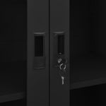 ZNTS Office Cabinet Black 90x40x180 cm Steel 335948