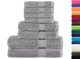 8 Piece Premium Towel Set SOLUND Grey 600 gsm 137543