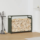 Firewood Rack Olive Green 90x28x65 cm Cold-rolled steel 864206