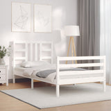 Bed Frame without Mattress White 100x200 cm Solid Wood Pine 3193912