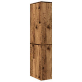 Narrow Bathroom Cupboard with Wheels Old Wood Engineered Wood 855302