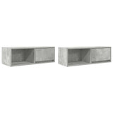 TV Cabinets 2 pcs Concrete Grey 80x31x25.5 cm Engineered Wood 861461