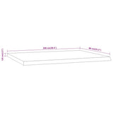 Desk Top 100x80x3.8 cm Rectangular Solid Wood Acacia Live Edge 370316