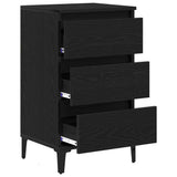 Bedside Cabinet Black Oak 45 x 35 x 44 cm Engineered Wood 863439