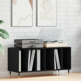 Record Cabinet Black Oak 100 x 38 x 48 cm Engineered Wood 862901