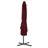 Garden Parasol with Steel Pole Bordeaux Red 250x250x230 cm 312514