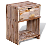 ZNTS Nightstand with Drawer Reclaimed Teak Wood 241715