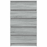Drawer Cabinet Grey Sonoma 60x36x103 cm Engineered Wood 823022